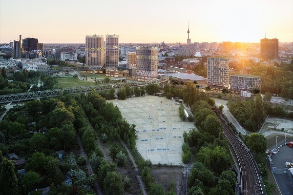 Stadtquartier von morgen: Die Urbane Mitte Am Gleisdreieck. Copyright: Urbane Mitte Am Gleisdreieck /finest images (unverbindliche Visualisierung)